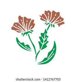 Flower Leaf Illustration Design Template Vector
