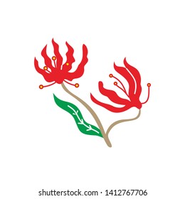 Flower Leaf Illustration Design Template Vector