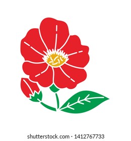 Flower Leaf Illustration Design Template Vector