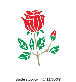Flower Leaf Illustration Design Template Vector