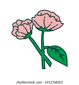 Flower Leaf Illustration Design Template Vector