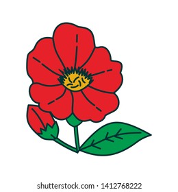 Flower Leaf Illustration Design Template Vector