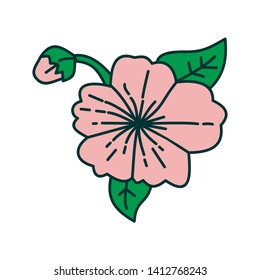 Flower Leaf Illustration Design Template Vector