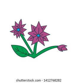 Flower Leaf Illustration Design Template Vector