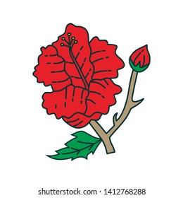 Flower Leaf Illustration Design Template Vector