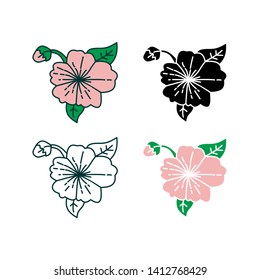 Flower Leaf Illustration Design Template Vector