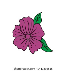Flower Leaf Illustration Design Template Vector Linear