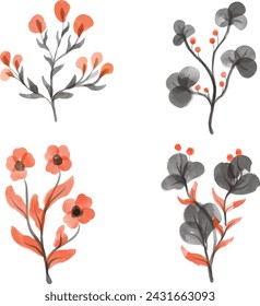flower, leaf, isolated, botany, nature, spring, daisy, iris flowers, chickweed, orange flowers, black flowers