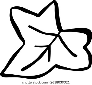Flower and Leaf Line Art Black Color Hand Drawn Sketch Style for coloring book