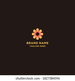 plantilla de diseño de logotipo de hoja de flores
