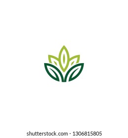 flower leaf logo designs