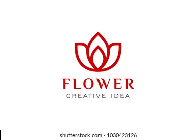 Flower and Leaf Logo Icon Template