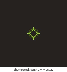 Flower Leaf logo icon template design in Vector illustration