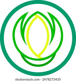 flower and leaf logo sketch