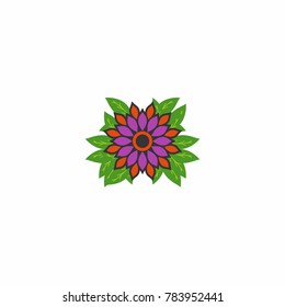 Flower and Leaf logo.modern template design.vector icon illustration - Vector
