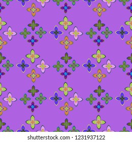 Flower leaf multicolored nature summer seamless.