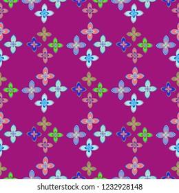 Flower leaf multicolored nature summer seamless.