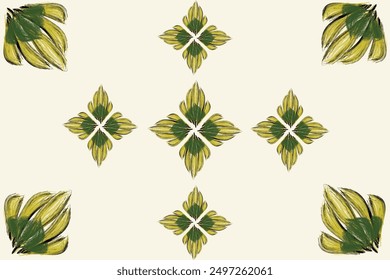 'flower and leaf pattern decoration on the surface that is unique