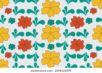 flower and leaf pattern decoration on the surface that is unique