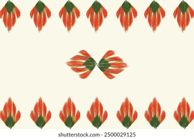 flower and leaf pattern decoration on the surface that is unique
