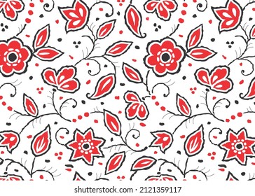 Flower and leaf pattern design. trendy stylish vector design