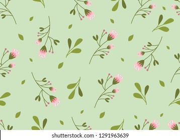 Flower and Leaf Pattern, Nature seamless design