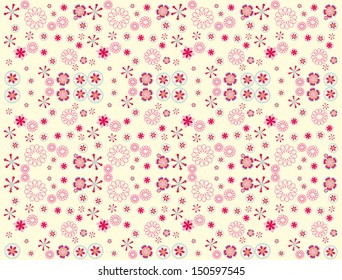  flower with leaf pattern vector art