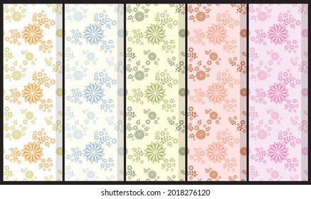 flower leaf pattern vector image. This image can also be used as a batik motif. This leaf flower vector is available in several color choices and can be re-edited. can be used for background page. etc