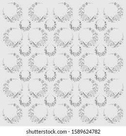 Flower and leaf patterns that look beautiful in a vector shaped like a crescent moon. Leaf and flower motifs are neatly arranged and have a black outline.