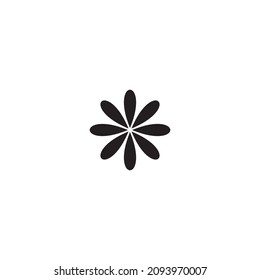 flower or leaf simple symbol logo vector