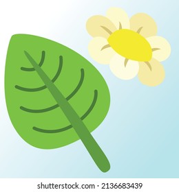 Flower and Leaf Vector Illustrations
