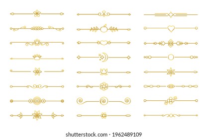 Flower and leaf vector line dividers, borders on isolated white. Decorative ornaments for scrapbook, card, book, wedding invate, menu or certificate. Chapter decorations and delimiters set.