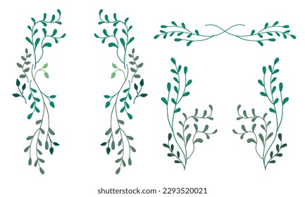 Marco de flores y hojas. Jardines botánicos, decoración de borde. Ilustración vectorial de ramas de flores silvestres y hierbas. Ideal para la invitación a la boda, el coche de saludo, elemento gráfico.