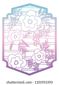 flower and leafs decorative frame