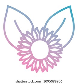 flower and leafs decorative icon