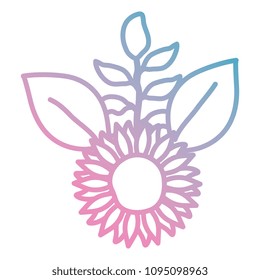 flower and leafs decorative icon