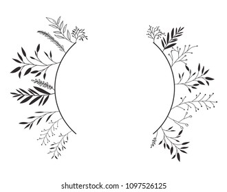 flower and leafs decorative icon