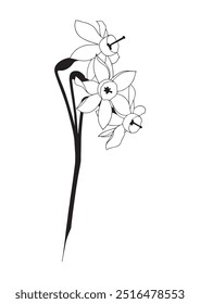 Flor con hojas icono decorativo
