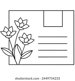 Blume und Blatt dekorative quadratische Rahmen Illustration Vektorgrafik