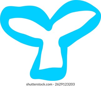 Flower Leafs Floral Cute Kid style hand drawn Vibrant neon bold ink color