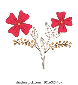 flower and leafs floral decoration