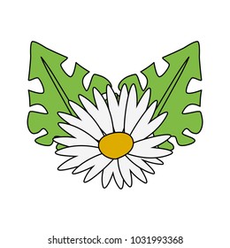 Flower with leaves