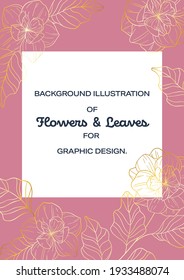 Diseño de fondo de flor y hojas
