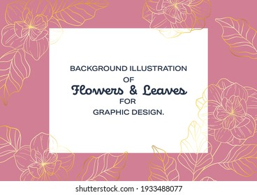 Flower and leaves background design
