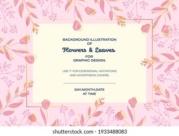 Flower and leaves background design
