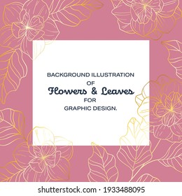 Flower and leaves background design
