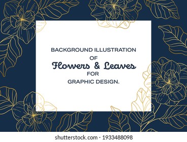 Flower and leaves background design
