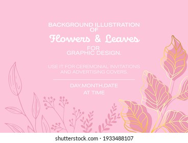 Flower and leaves background design
