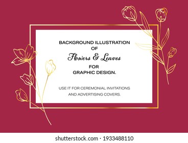 Flower and leaves background design
