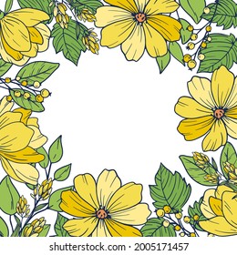 Flower and leaves background design 